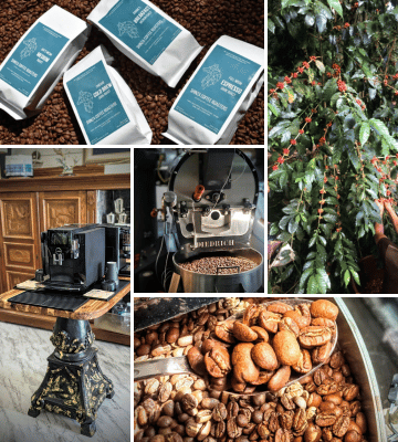 coffee bar collage Shinza Coffee Roasters